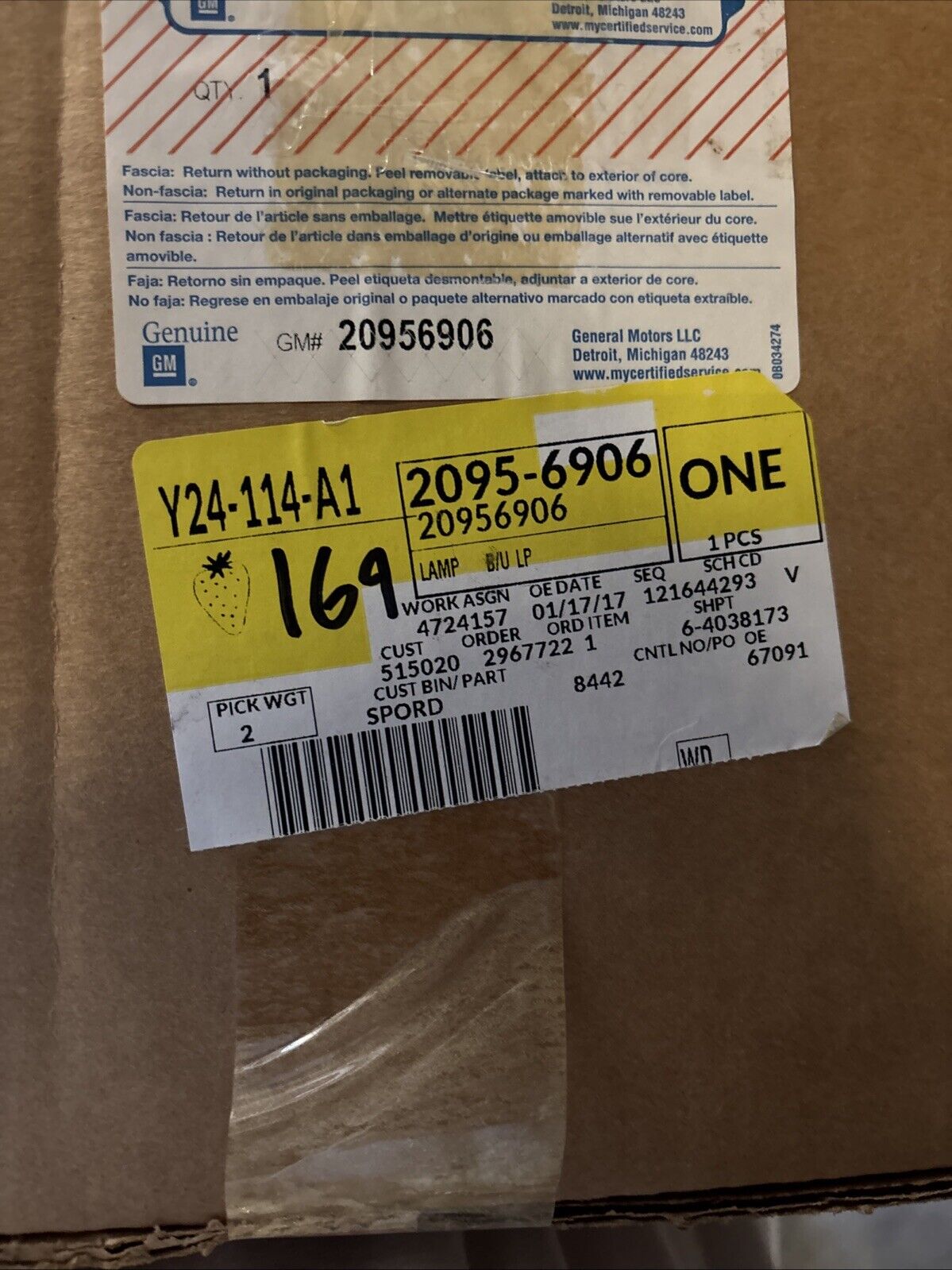 Genuine OEM GM Chevy Traverse Tail Lamp Assembly 2013-2017 20956906