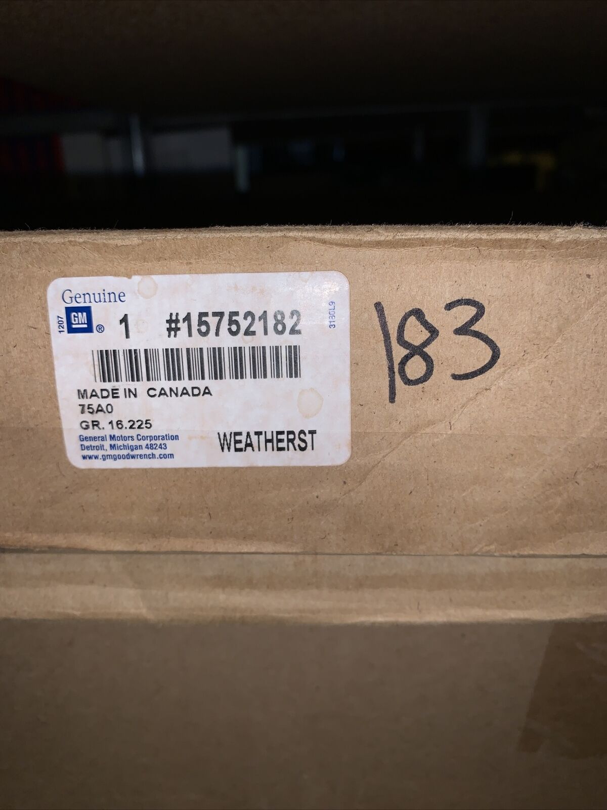 New OEM GM Rear Weatherstrip ASM-RR 15752182