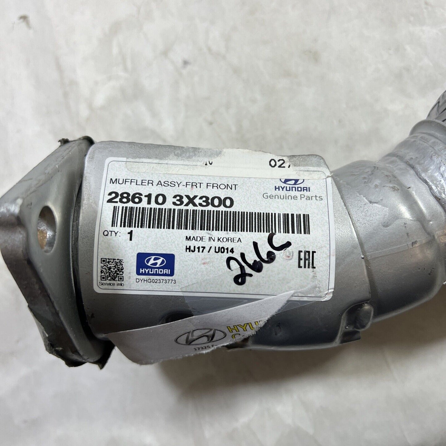 Genuine OEM Hyundai Elantra Front Exhaust Pipe Assembly 2011-2015 286103X300