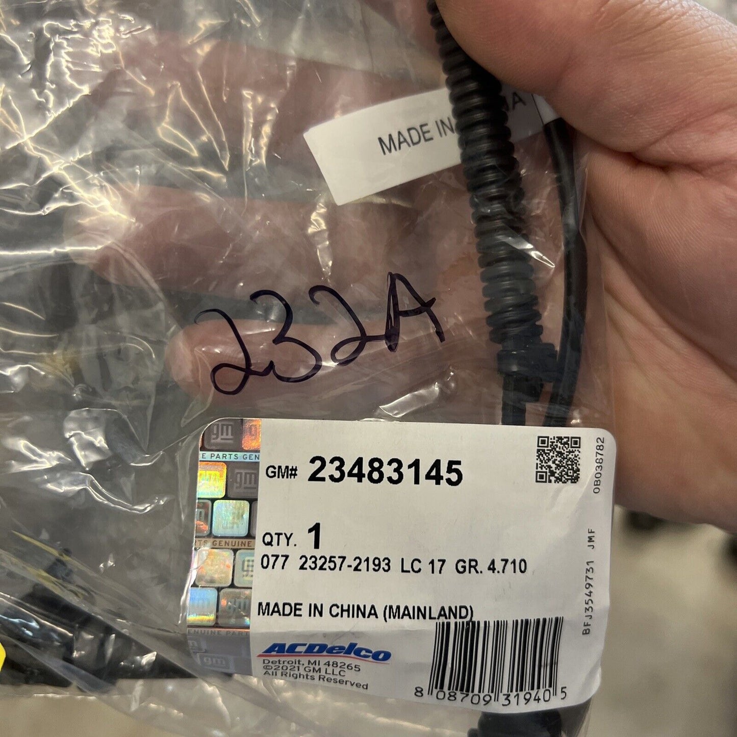 Genuine OEM GM ACDelco Impala Front Wheel Speed Sensor 2013-2020 23483145