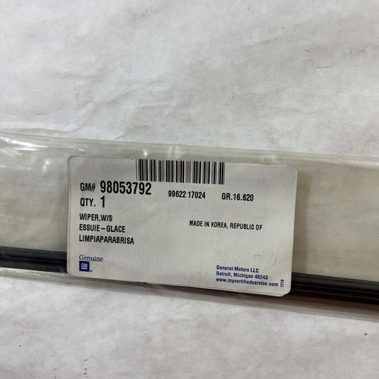 Genuine OEM GM Chevrolet LCF 3500 Windshield Wiper Blade 16-18 98053792