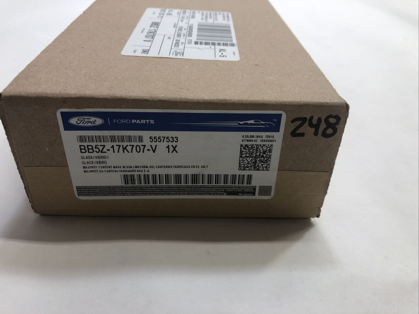 New OEM Genuine Ford 2011-2019 Right Passenger Side Mirror Glass BB5Z17K707V