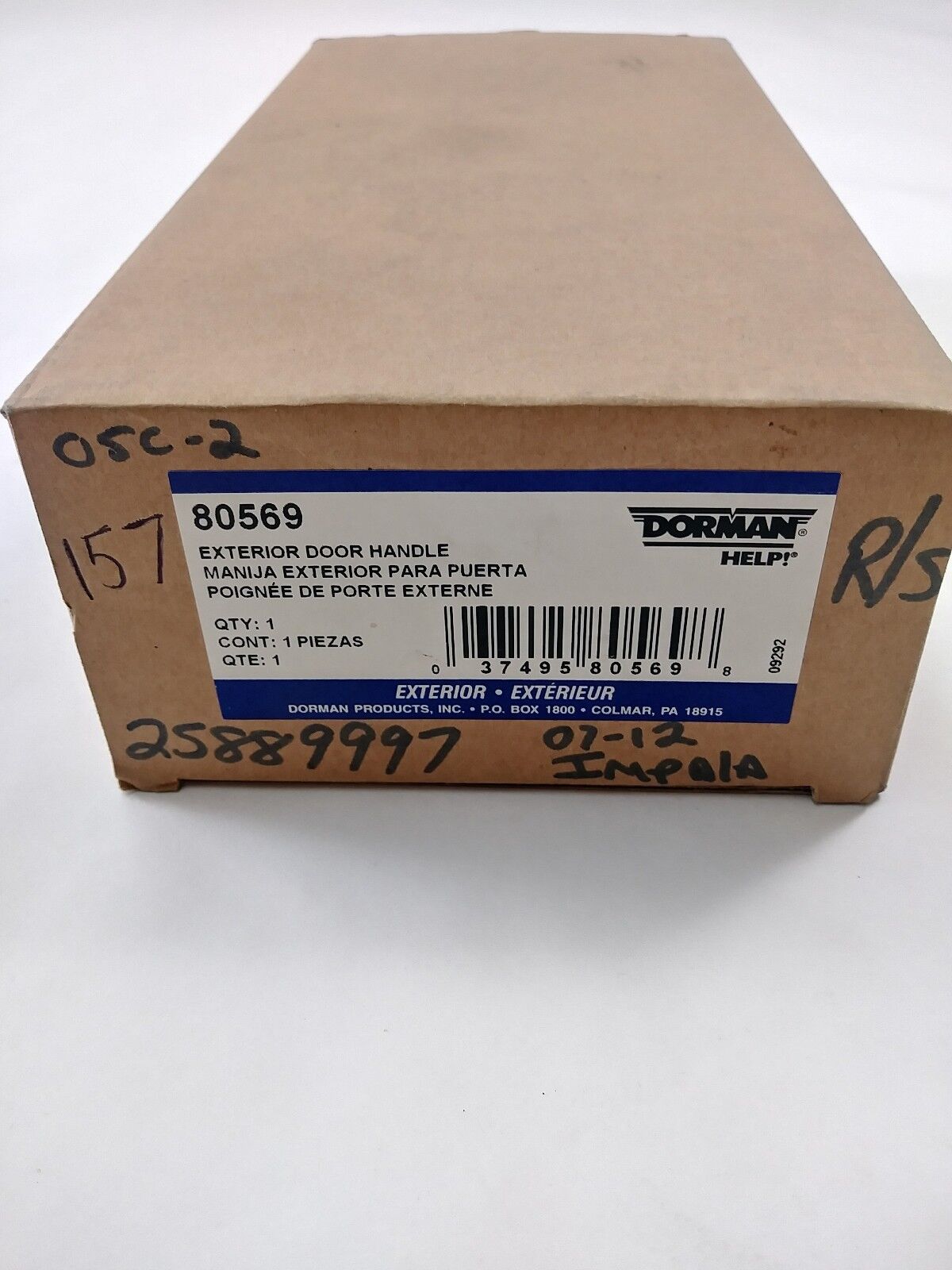NEW Outside Door Handle Dorman 80569 fits 07-13 Chevrolet Impala