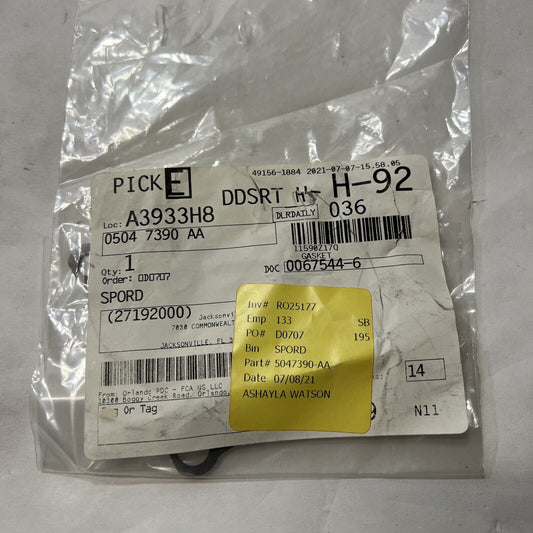 New OEM Mopar 5047390AA Engine Water Pump Gasket