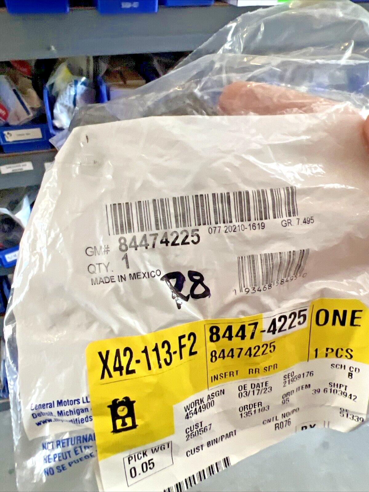 Genuine OEM GM Rear Suspension Components-Leaf Spring Insert 1989-2025 84474225