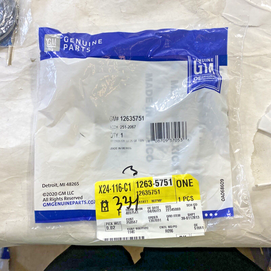 Genuine OEM GM Chevrolet Buick Malibu Spark Water Pump Gasket 2016-2024 12635751