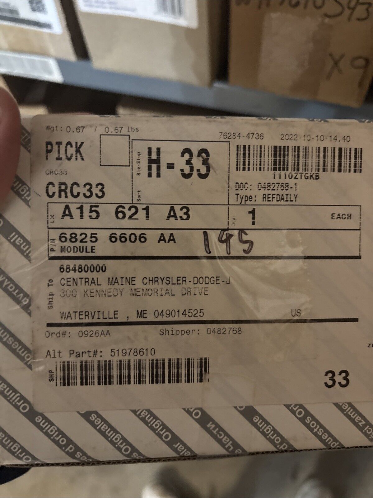 Genuine OEM Mopar Jeep Renegade Battery Control Unit 2019-2023 68256606AA