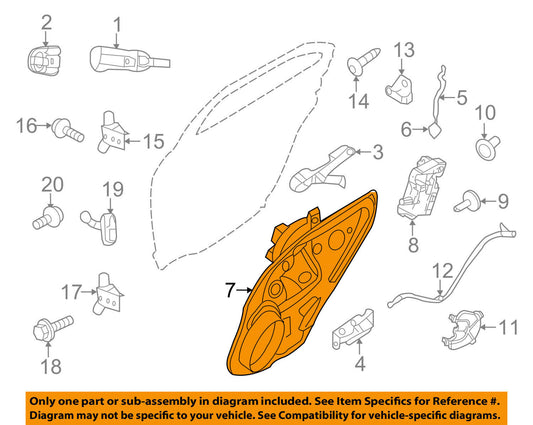 New OEM Ford Fusion Milan Rear Right Window Regulator Panel 10-12 AE5Z54235A88A