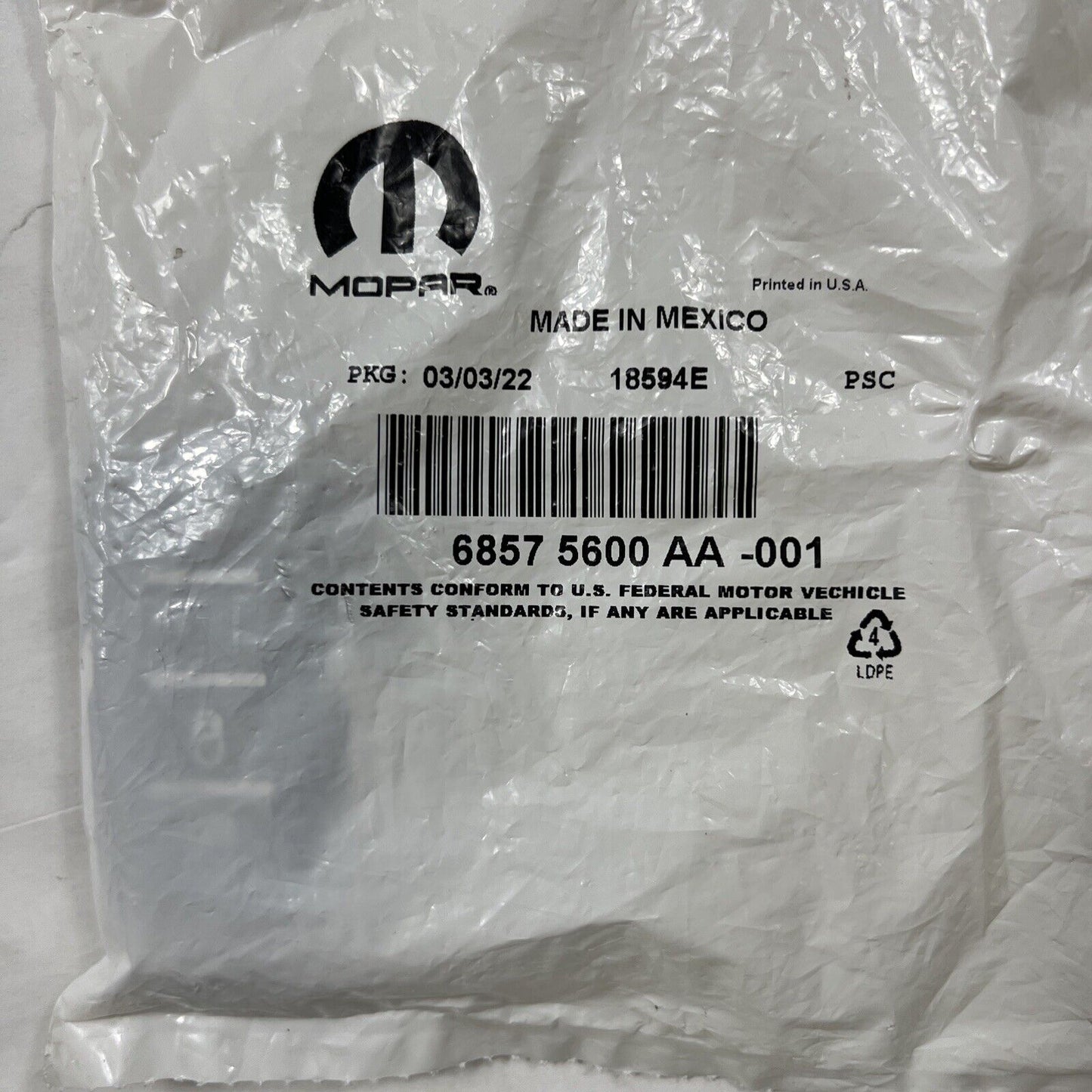 Genuine OEM Mopar Ram 1500 Integrated Key Fob Transmitter 2019-2024 68575600AA