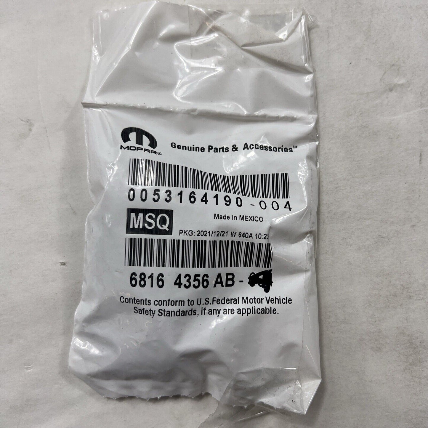 Genuine OEM Mopar Wrangler JK Wiper Washer Components-Washer Nozzle 68164356AB