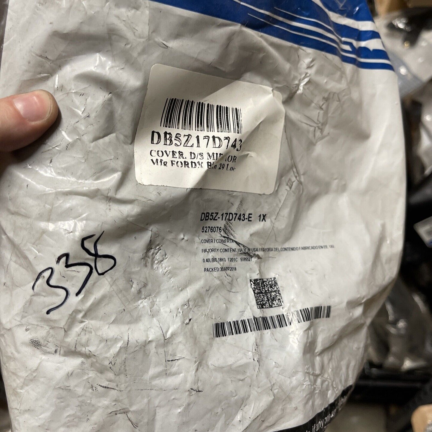 New OEM Genuine Ford 2013-2019 Left Driver Side Mirror Cover Black DB5Z17D743E