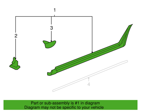 Genuine OEM GM Rocker Panel Molding Assembly 19256957