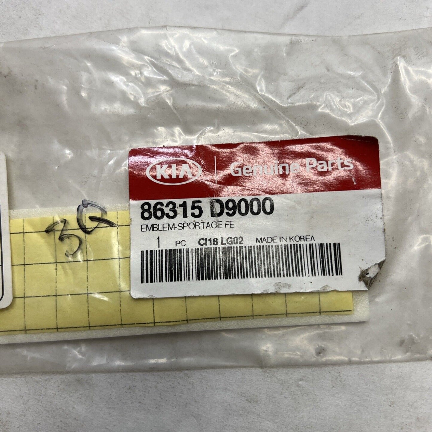 New OEM Genuine Kia Sportage 2017-2019 Emblem Nameplate 86315D9000