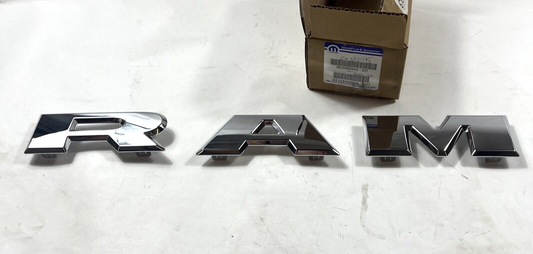 Genuine OEM Mopar Ram 2500 3500 Front Grille "RAM" Emblem Chrome 68358569AA