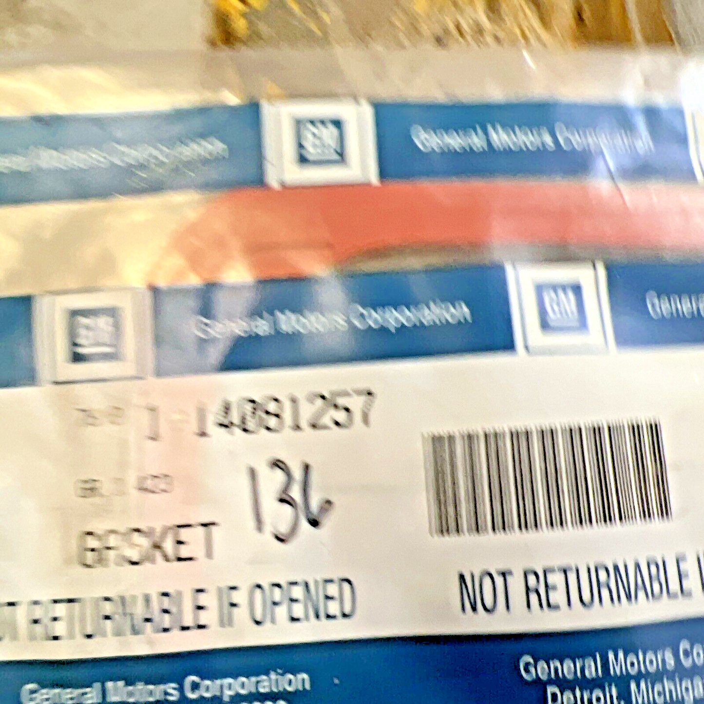 Genuine OEM GM C2500 Valve Cover Gasket 1985-1994 14081257