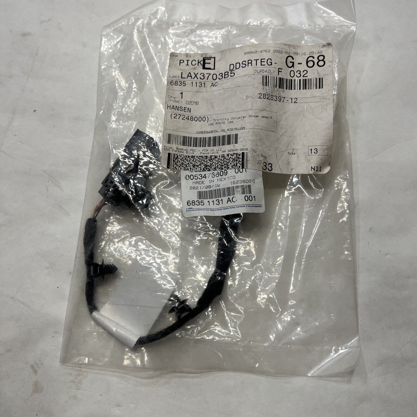 New OEM Genuine Multi Purpose Jumper 68351131AC