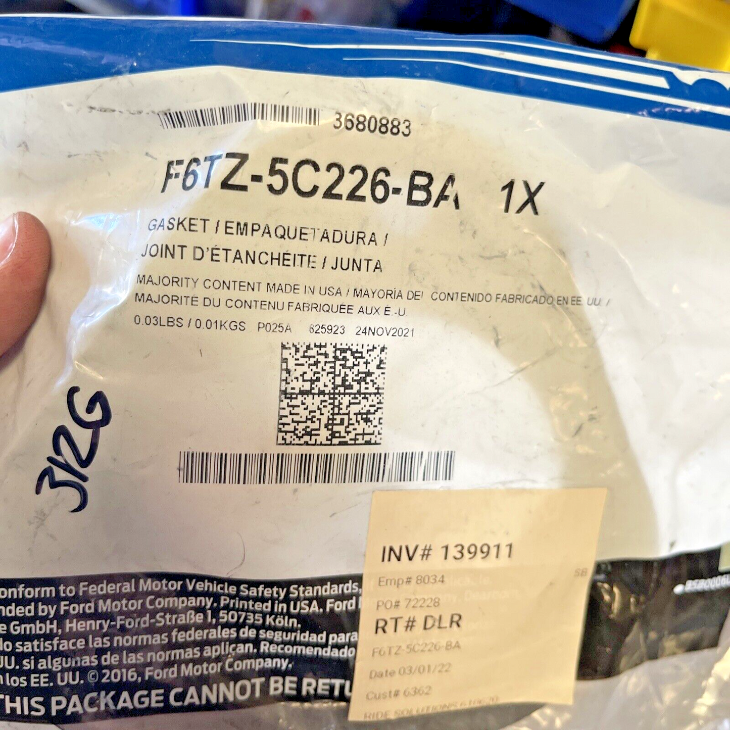 New OEM Genuine Ford E-350 Super Duty 1997-2019 Converter Gasket F6TZ5C226BA
