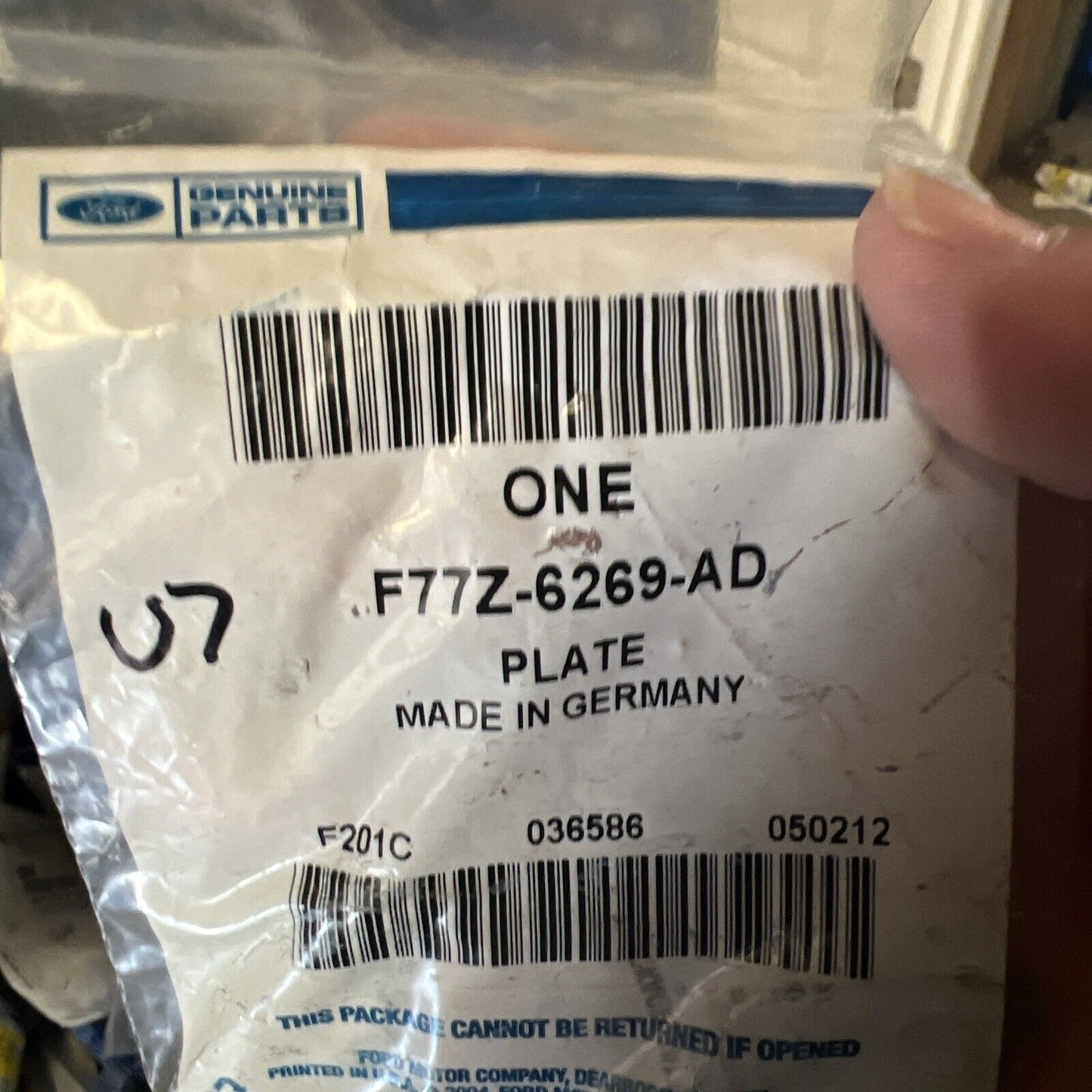 New OEM Genuine Ford Plate Thrust F77Z6269AD
