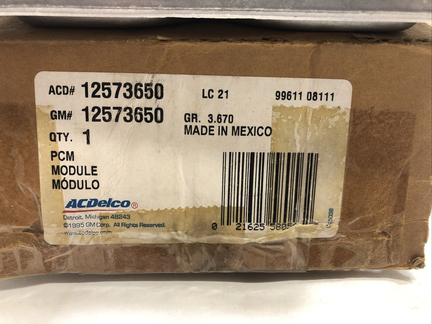 New OEM Genuine GM Chevrolet 2000-06 Powertrain Control Module Assembly 12573650