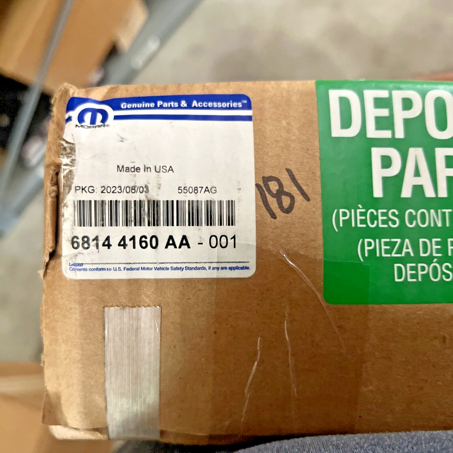 Genuine OEM Mopar Front Right Disc Brake Caliper Assembly 2012-2020 68144160AA