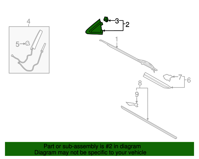 New OEM Lincoln Continental Door Trim Passenger Side 2017-2020 GD9Z54214A62A