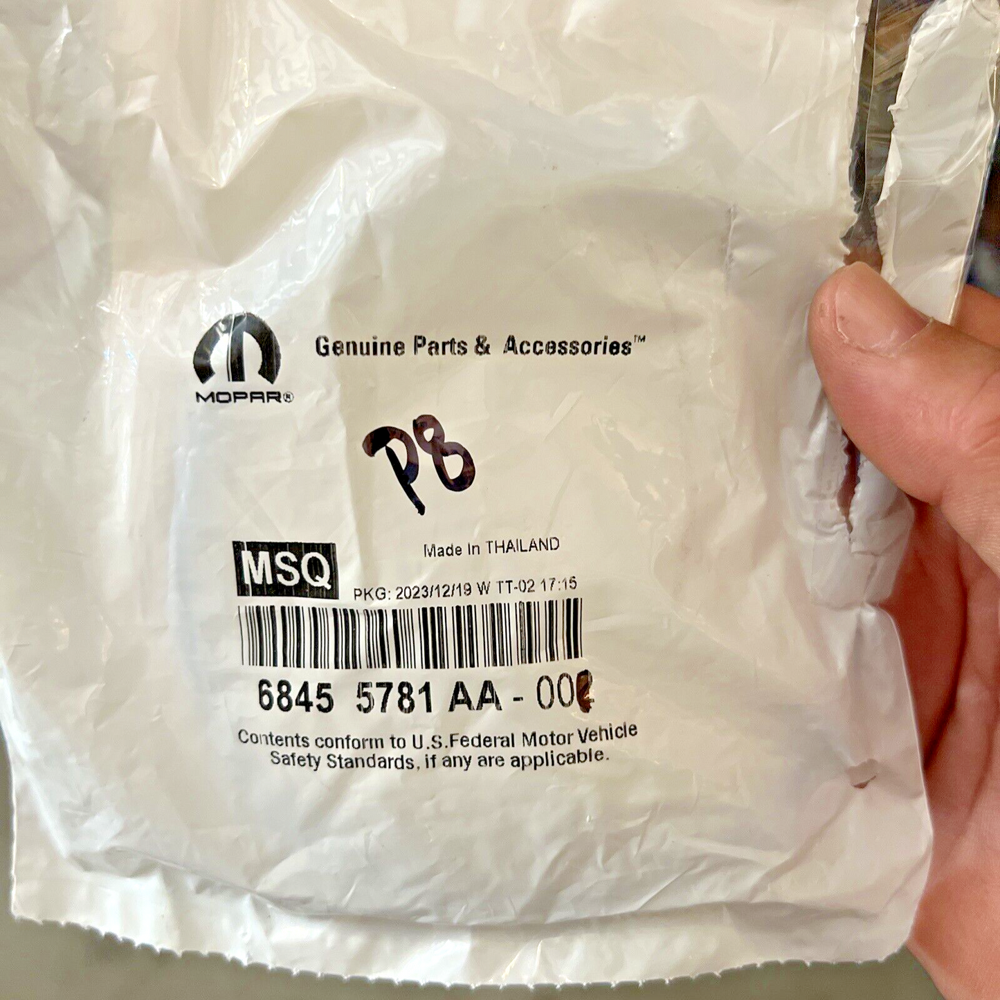 Genuine OEM Mopar Axle Hub O-Ring 68455781AA