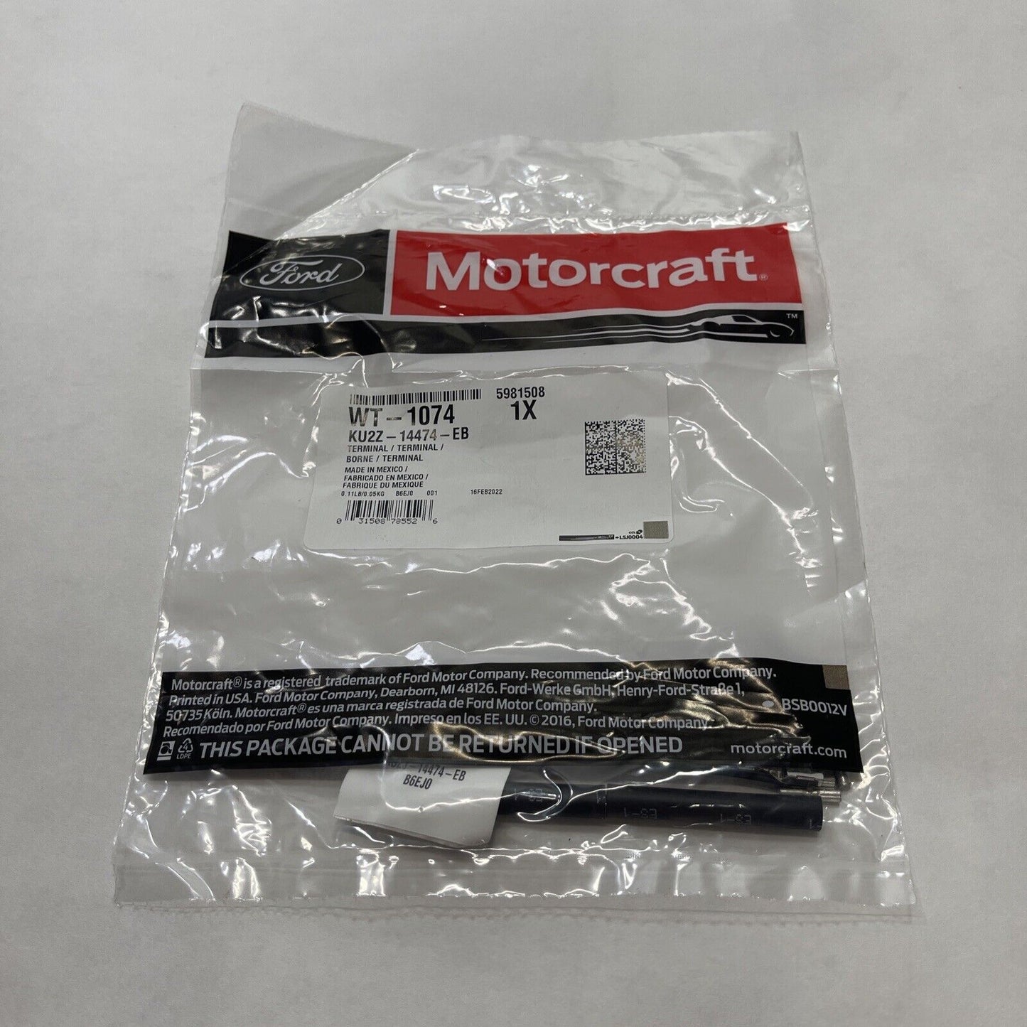 New OEM Genuine Ford Fan Relay Wire Circuit Terminal Kit KU2Z14474EB WPT1074