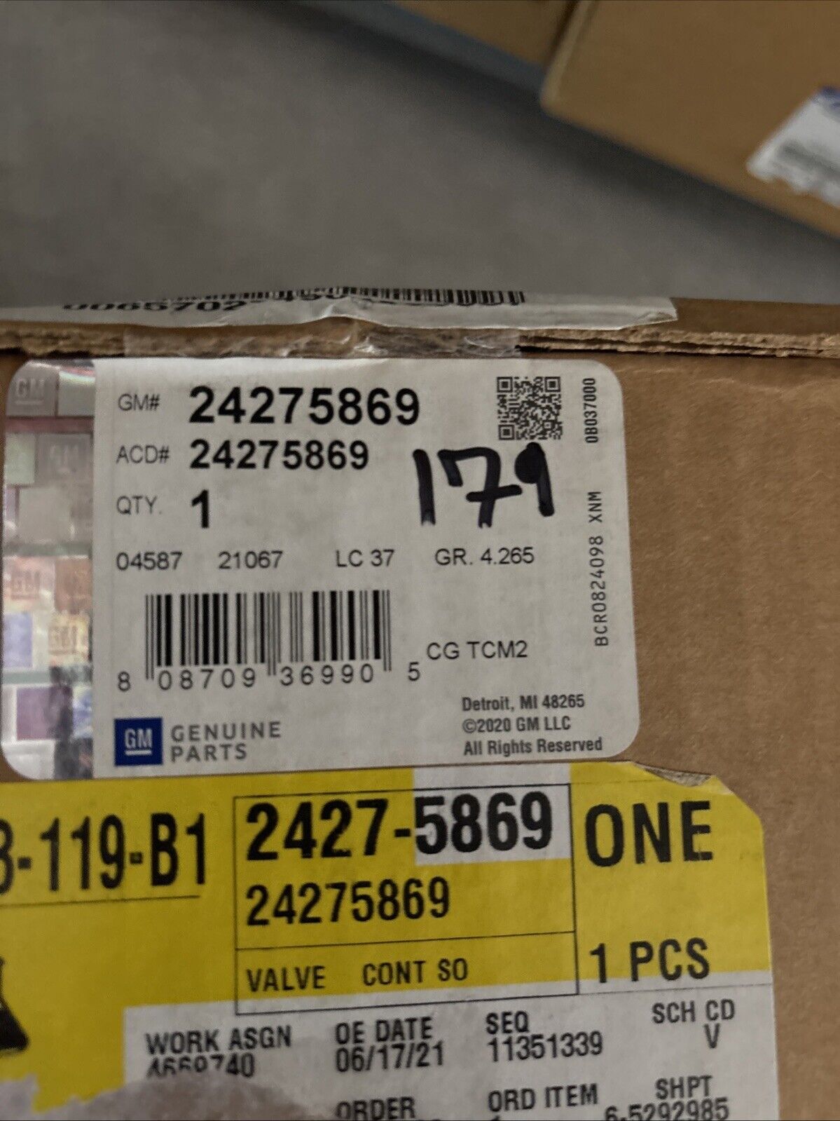 Genuine OEM GM Chevrolet ImpalaTransmission Control Module 2010-2016 24275869