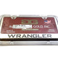 New Chrome License Plate Frame for Jeep Wrangler Au-Tomotive Gold LF.WRA.EC
