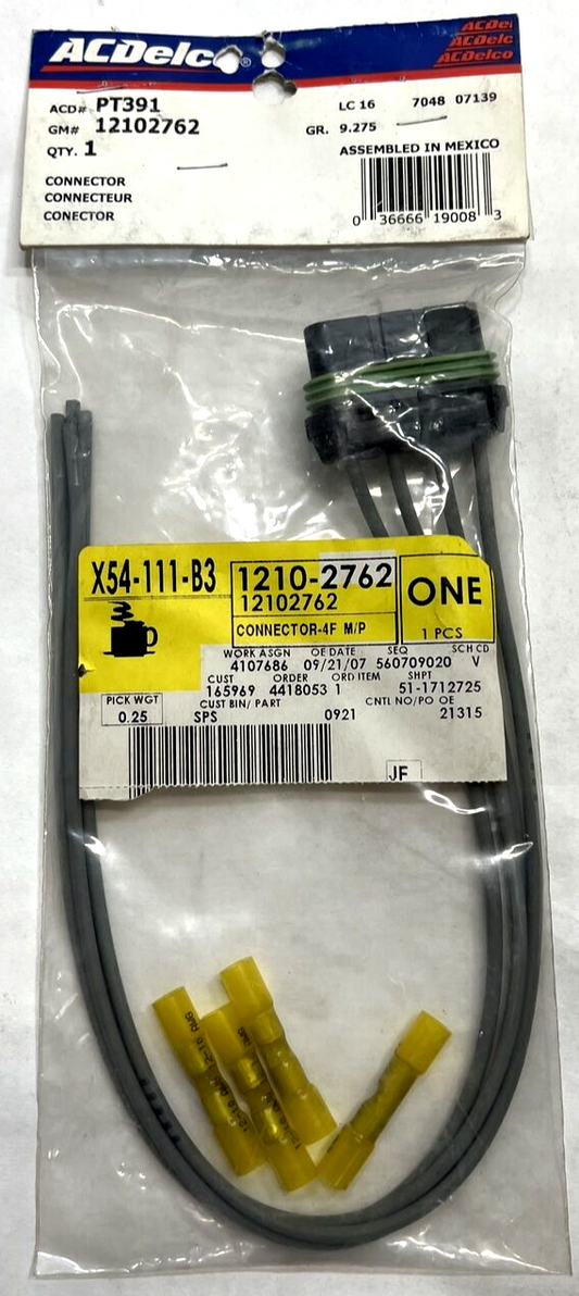 New OEM Genuine GM ACDelco PT391 4-Way Female Multi-Purpose Pigtail 12102762