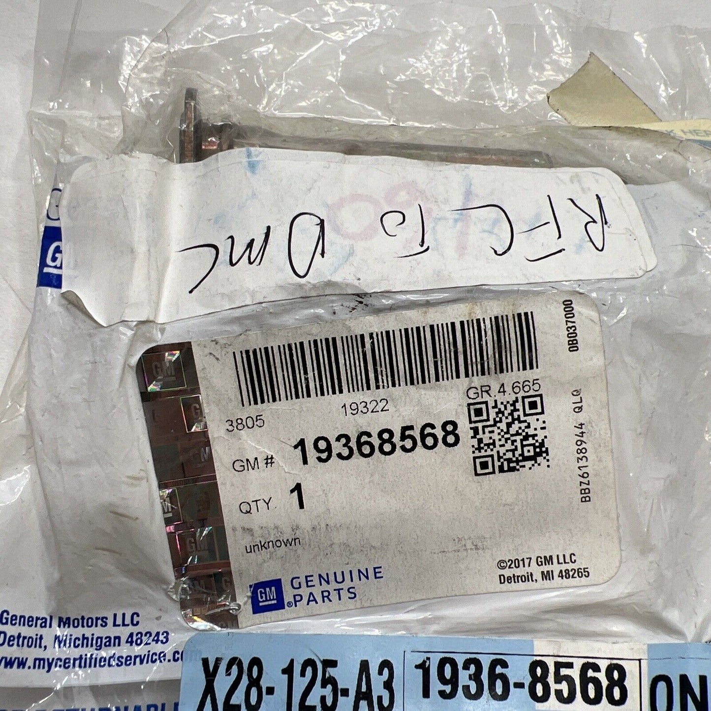 Genuine OEM GM Rear Brake Caliper Guide Pin Kit 2004-2016 19368568