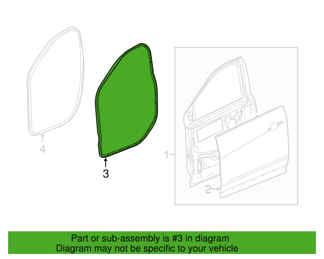 Genuine OEM GM Chevrolet Left Driver Side Door Weatherstrip Seal 18-23 84222075