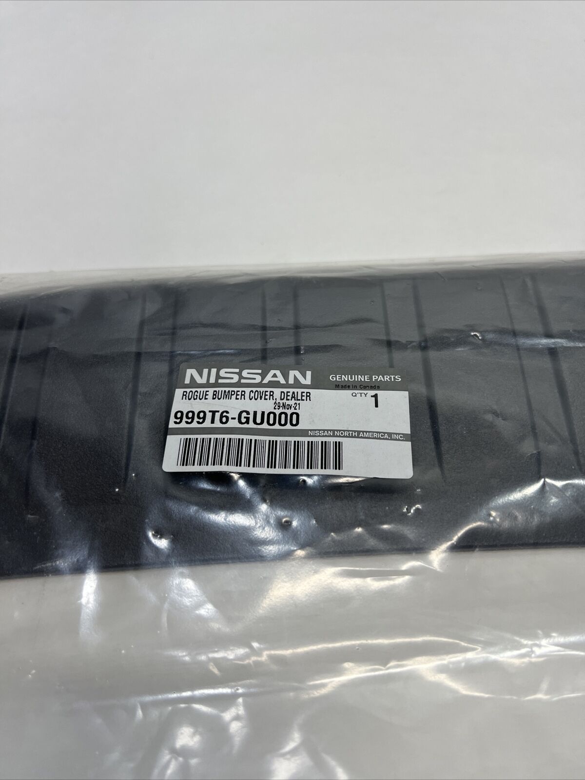 New OEM Genuine Nissan 2008-2015 Rear Bumper Scratch Protector Black 999T6GU000
