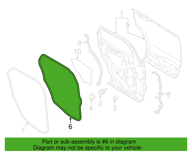New OEM Genuine Ford Edge Right Passenger Side Door Weather strip FT4Z5825324A