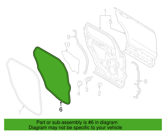 New OEM Genuine Ford Edge Right Passenger Side Door Weather strip FT4Z5825324A