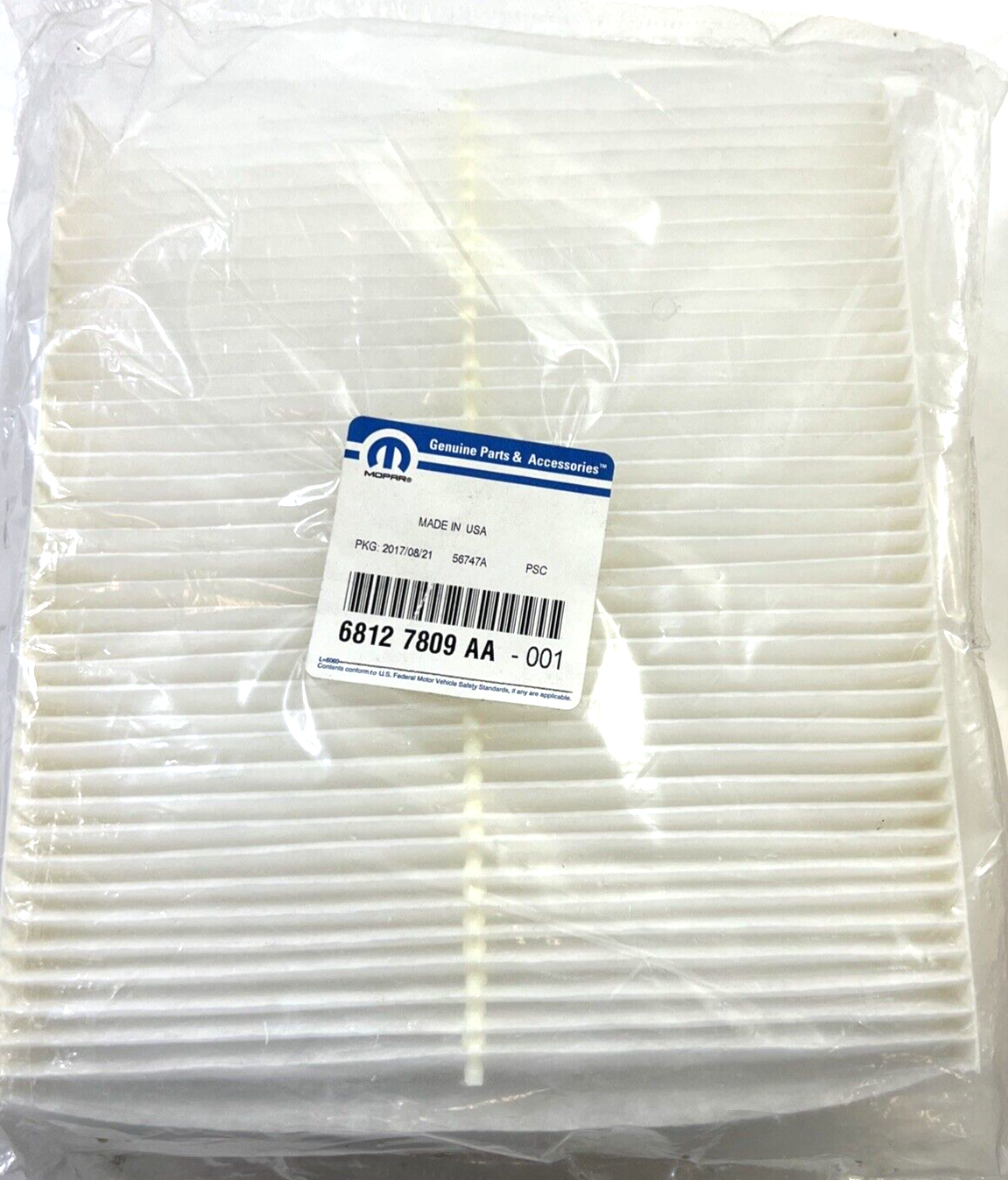 Genuine OEM Mopar Grand Caravan Cabin Air Filter 2011-2020 68127809AB