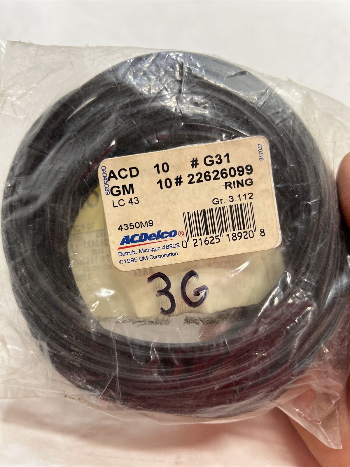 New OEM GM ACDelco Fuel Sender Unit Seal Ring 22626099 Sold Individually