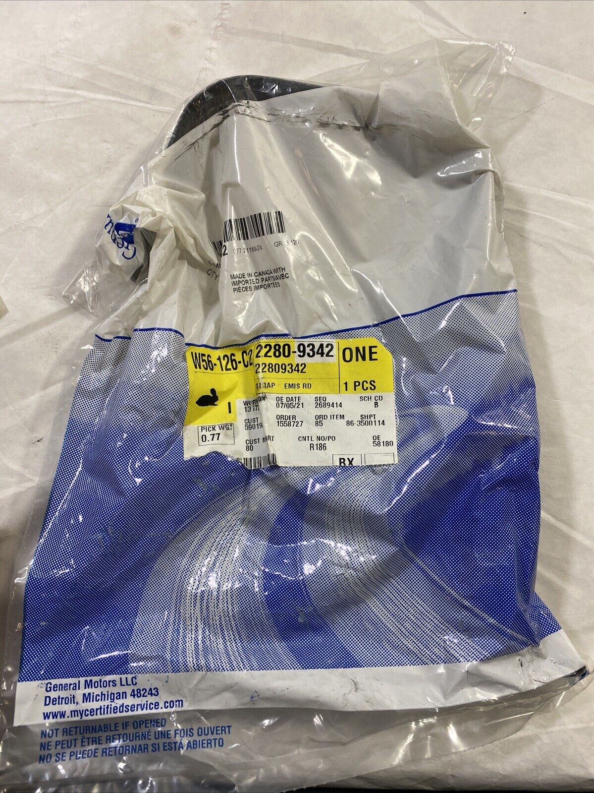 Genuine OEM GM Chevrolet Diesel Emissions Fluid (DEF) Tank Strap 6.6L 22809342