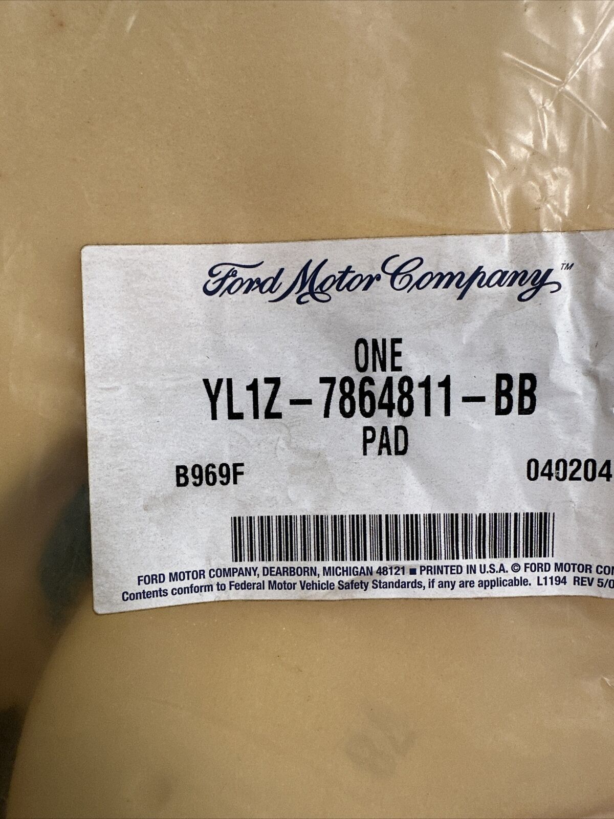 New OEM Ford Expedition 641-208 Seat Heater Pad Seat Back 98-02 YL1Z7864811BB