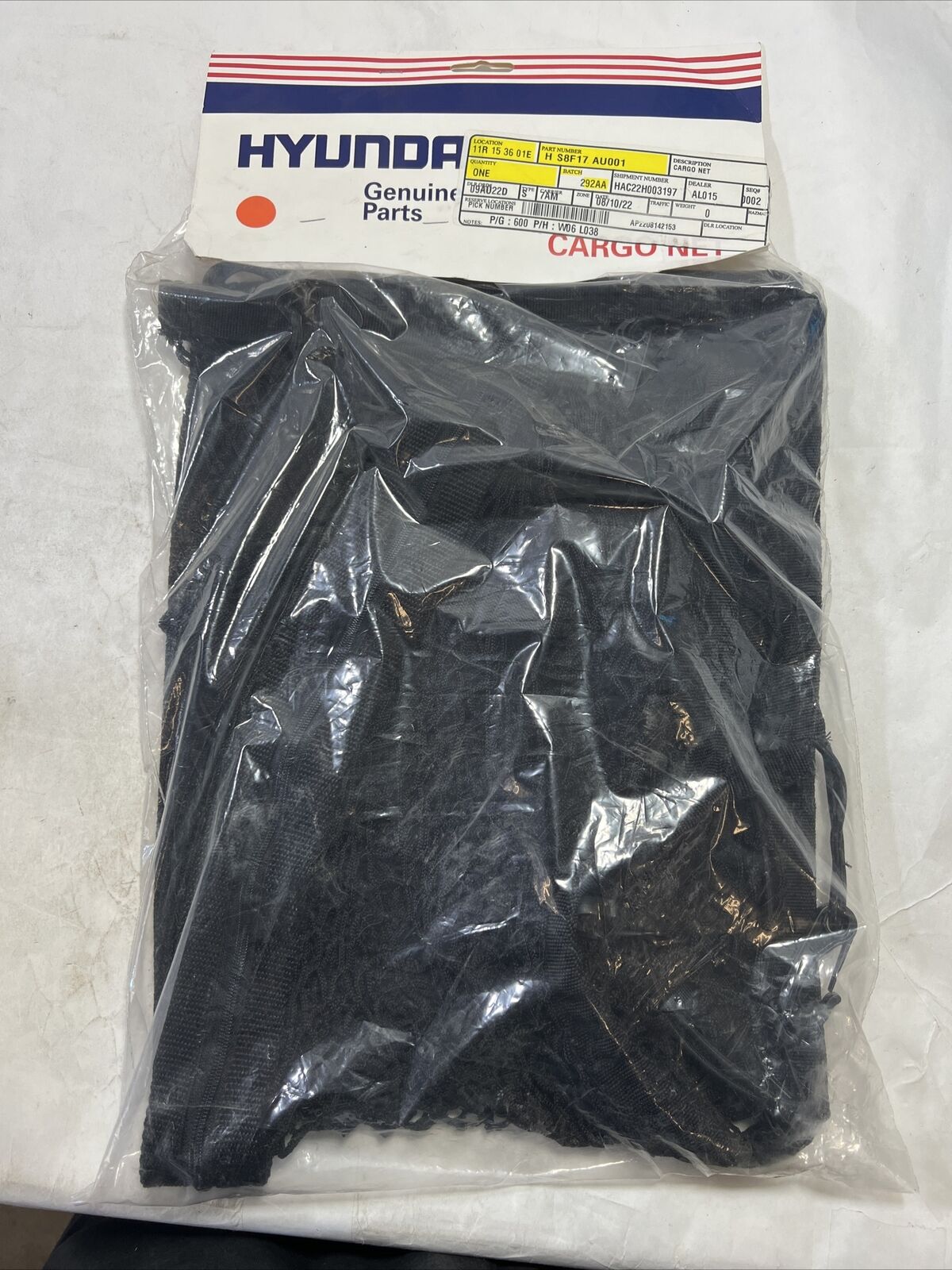 Genuine OEM Hyundai Palisade Rear Trunk Cargo Net 2023 S8F17AU001