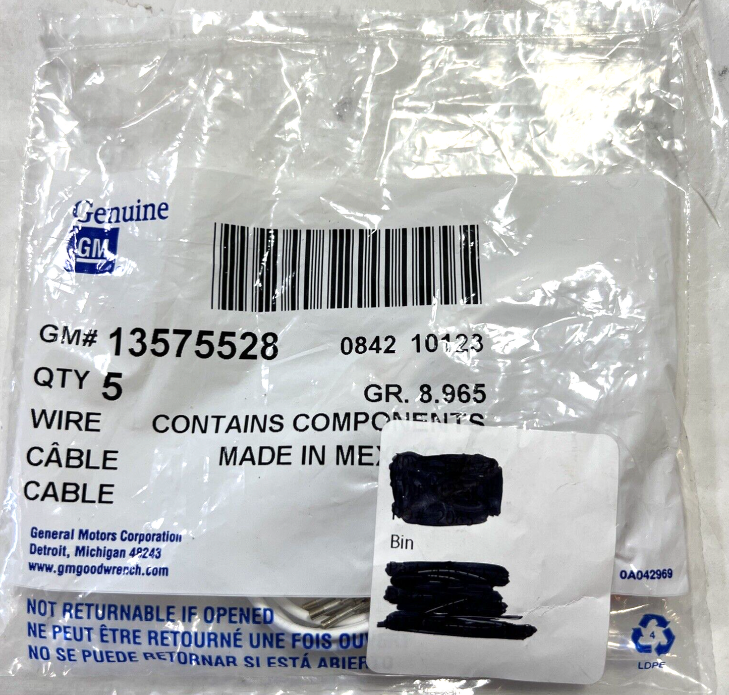 Genuine OEM GM Multi Purpose Wire 13575528