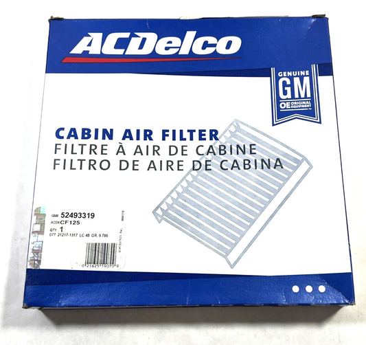 Genuine OEM GM ACDelco Cabin Air Filter 2003-2011 52493319