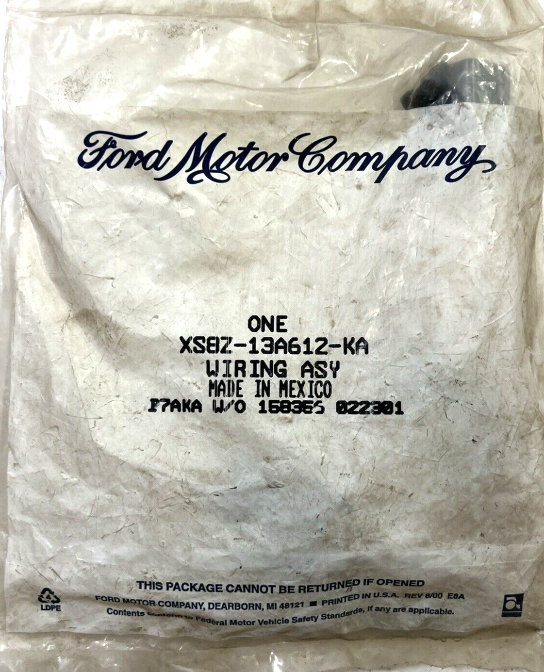 Genuine OEM Ford Wiring Assembly XS8Z13A612KA