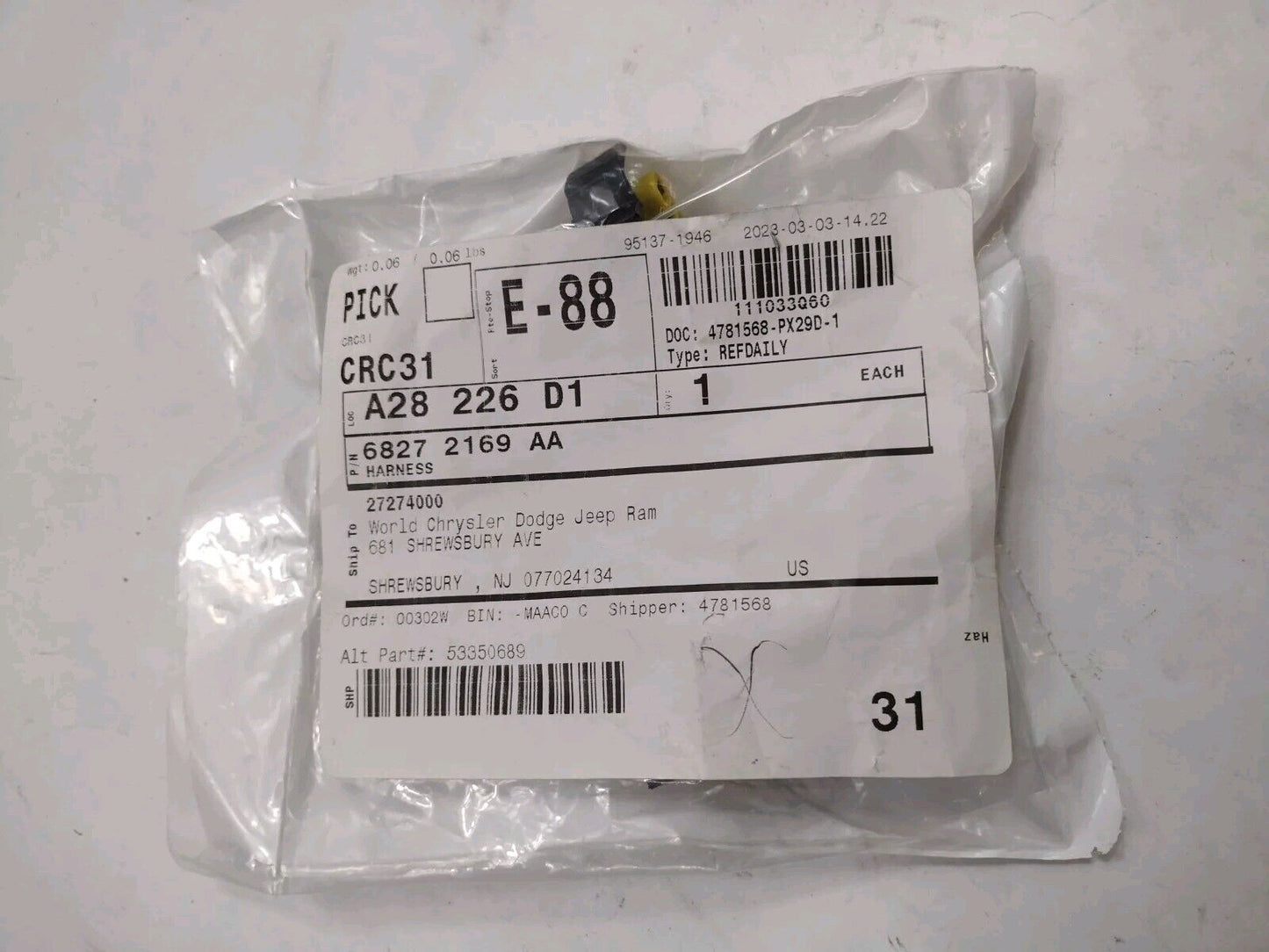 Multi-Purpose Jumper Mopar 68272169AA