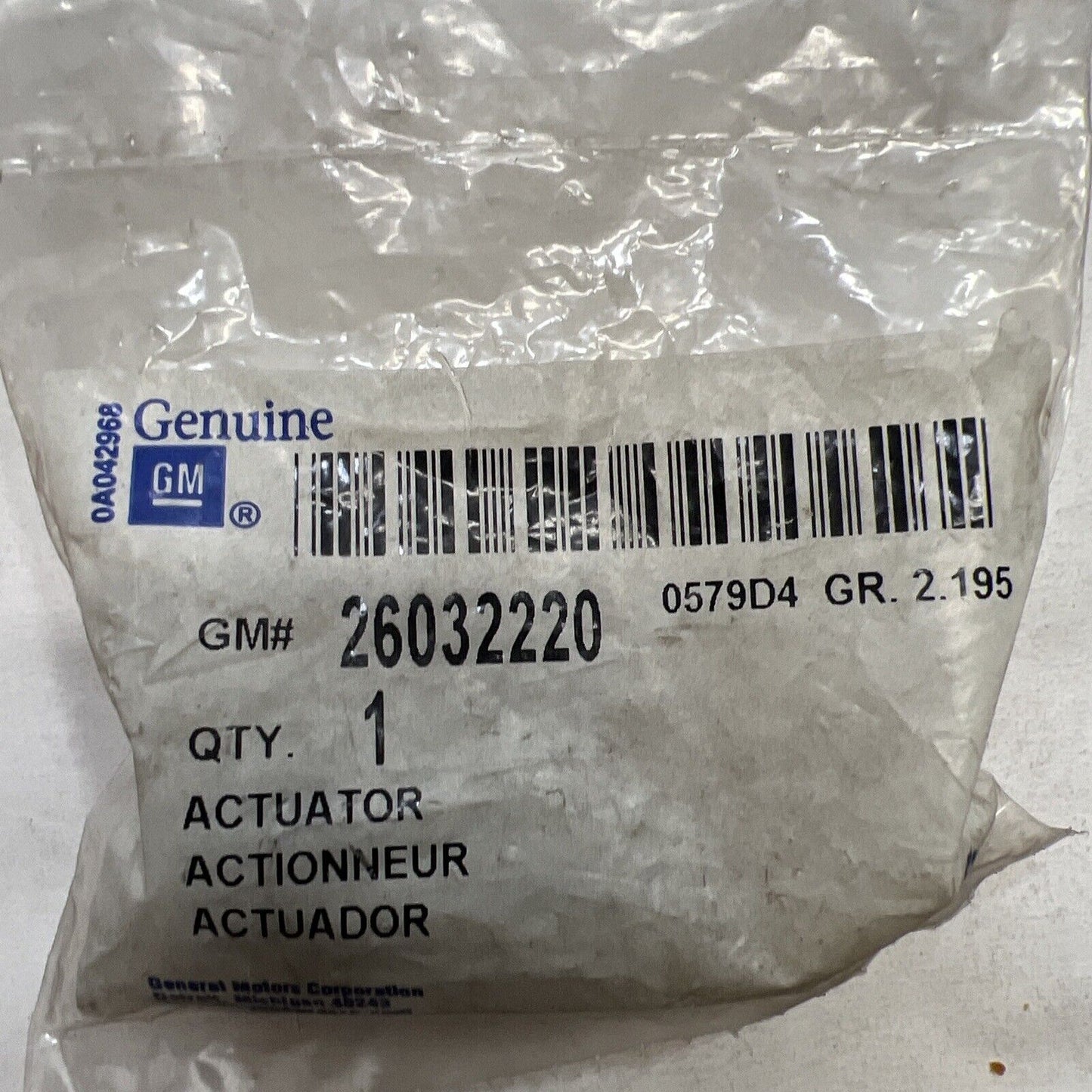 Genuine OEM GM Cavalier Lock Actuator Switch 1994-2005 26032220