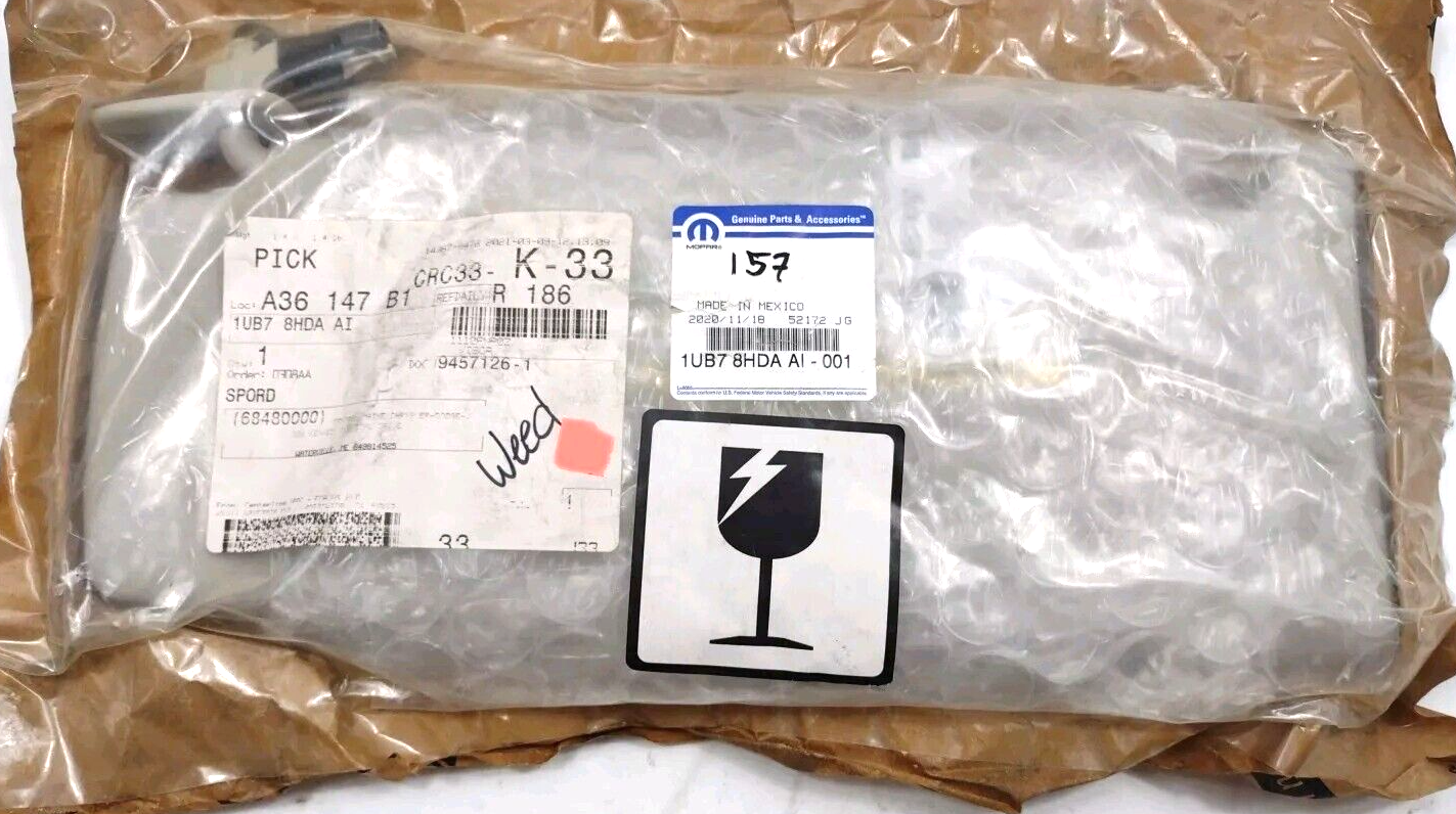Genuine OEM Mopar Right Passenger Side Sunvisor Sun Visor Illuminated 1UB78HDAAI