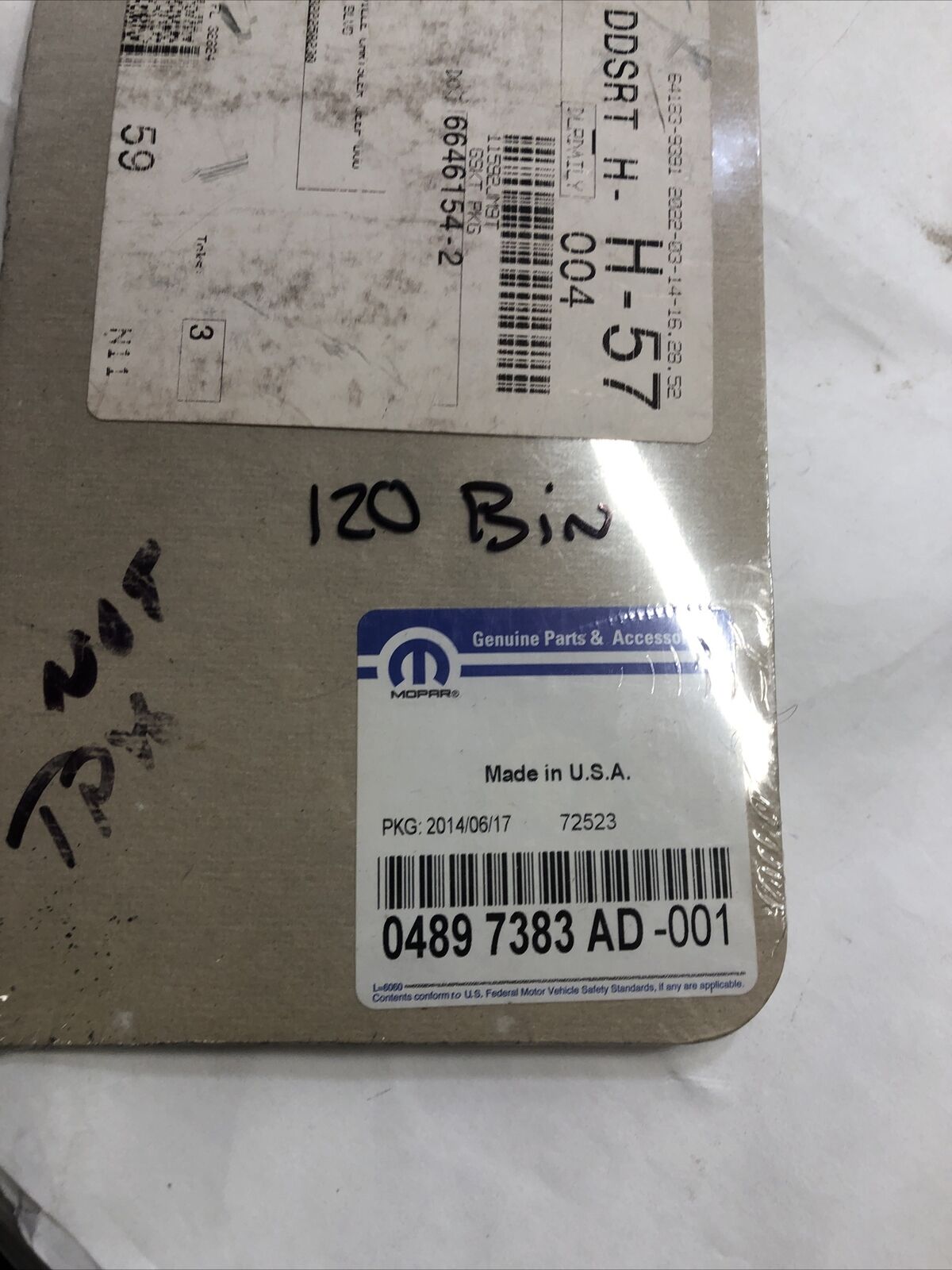 Mopar Intake Manifold Gaskets NOS Jeep 5.9 Durango 2000-03  4897383AC