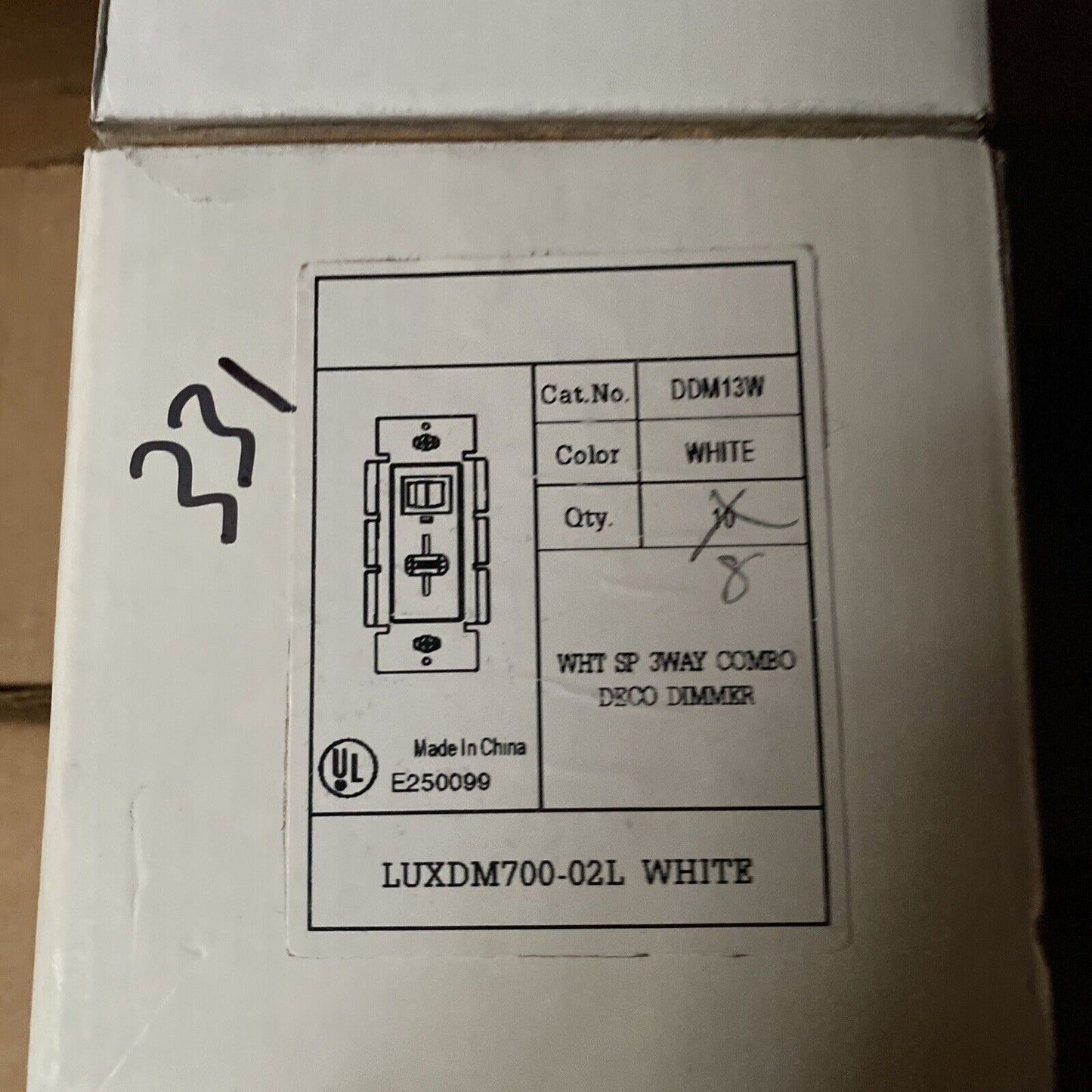 New Enerlites Decorator Slide Dimmer Switch W / Adjustable Light  50321 DDM13W