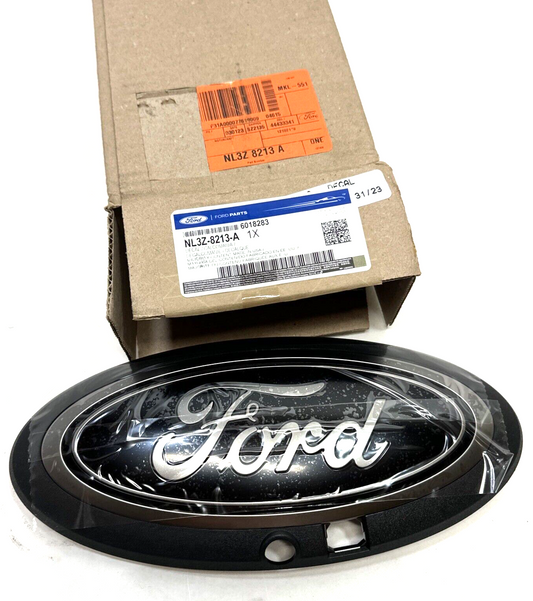 New OEM Genuine Ford Black Logo Emblem Oval NL3Z8213A
