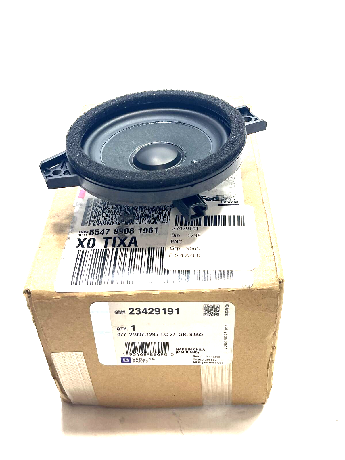 New OEM Genuine GM Corvette 20-23 Radio Front Side Door Upper Speaker 23429191